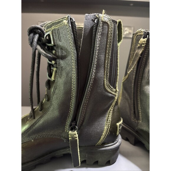 Sorel Phoenix Boots Womens Green Lace Up Combat Ankle Leather Sz 6 - Picture 9 of 13